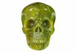 Realistic, Polished Jade (Nephrite) Skull #151128-1